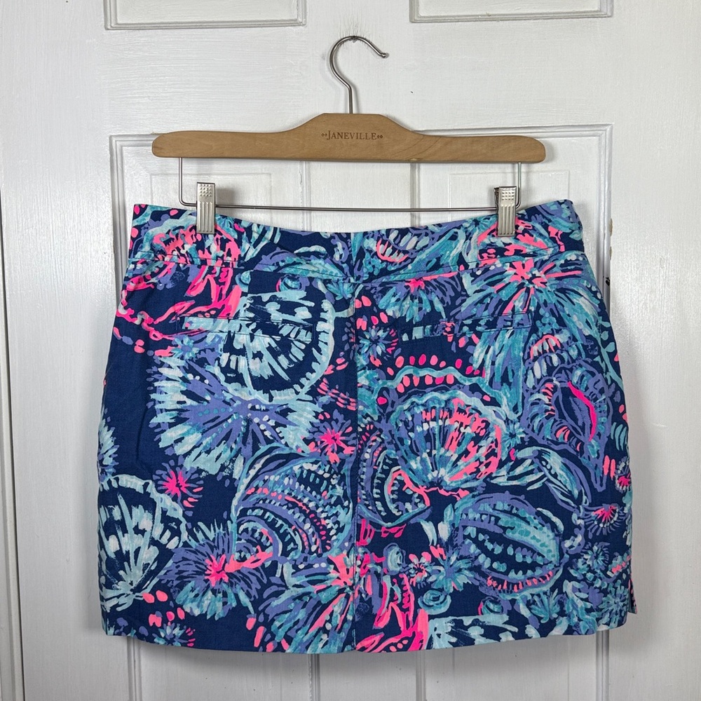 Lilly Pulitzer Nicki Skort Deep Indigo Gypsea Girl Pink Blue Skirt W2179 Sz 12 - Picture 10 of 13
